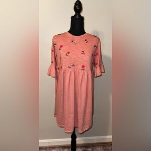 ASOS embroidered floral shirt dress